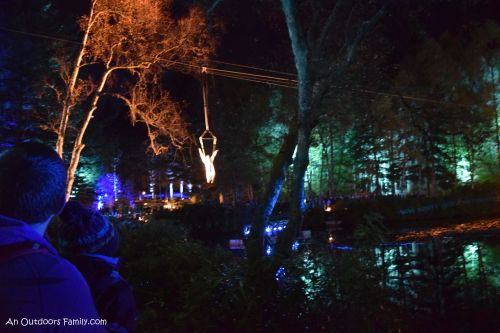 Aerial performer at The Enchanted Forest